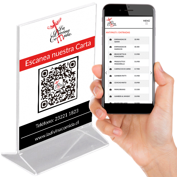 Carta Digital QR para Restaurantes Cafe Pasteleria Panaderia Bares